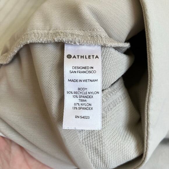 Athleta Sz 6 Wonder Stash Skinny Pants Cream Beige Stretchy Sporty Athleisure - Picture 14 of 16